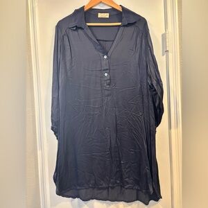 Sofia Navy Blue Tunic or wear as a dress. Size Large-